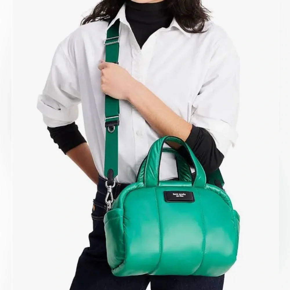 Kate Spade Puffed Puffy Satchel Wintergreen